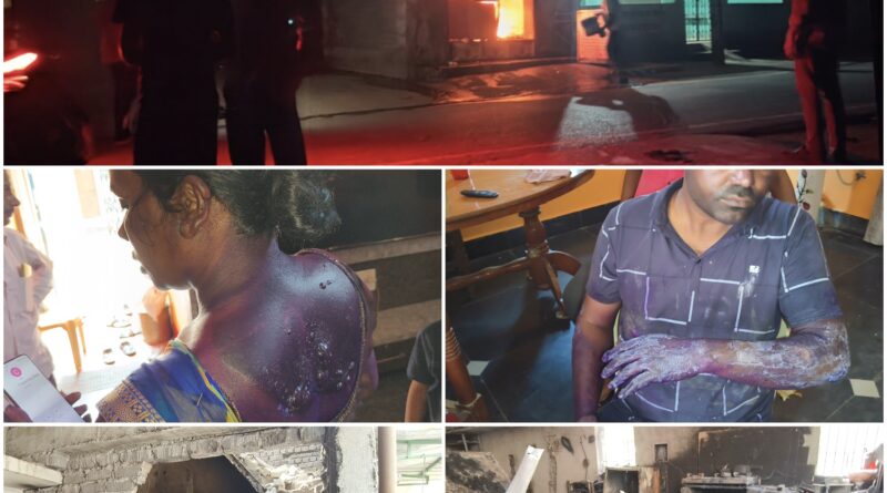 आखिर कब बदलेगी सक्ती की बदहाल व्यवस्था,सिलेंडर ब्लास्ट के बाद घायलों को भेजना पड़ा रायगढ़ वही जांजगीर से बुलानी पड़ी फायर ब्रिगेड,,