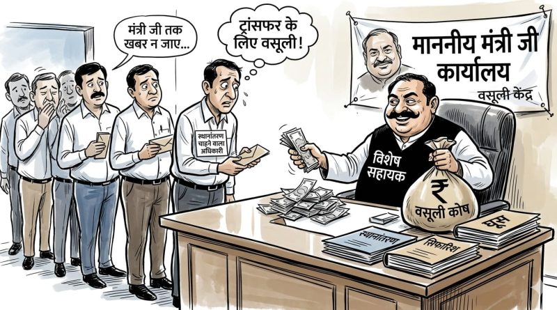 मंत्री जी के पूर्व सहायक की बढ़ सकती है मुश्किलें,दिल्ली पहुंची शिकायत, ट्रांसफर के नाम पर अधिकारियों से वसूली